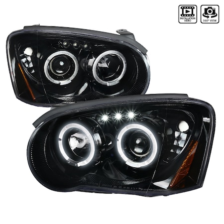 Spec-D Tuning 04-05 Subaru Impreza Projector Headlight Glossy Black 2LHP-WRX05BK-TM